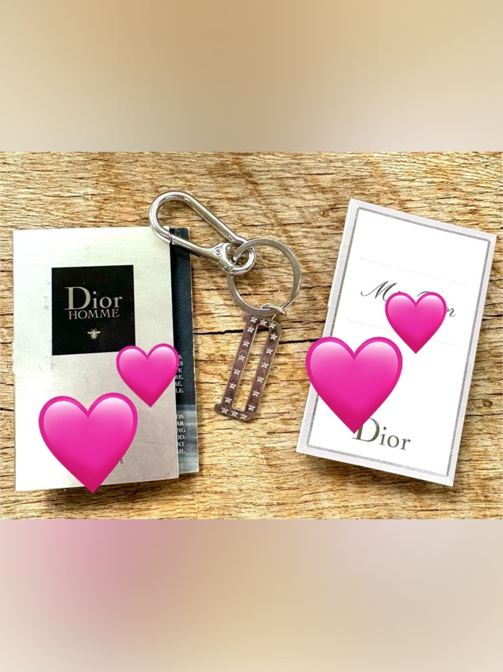 Dior Handmade Keychain, Silver 'D' Initial Keychain Charm, with gifts